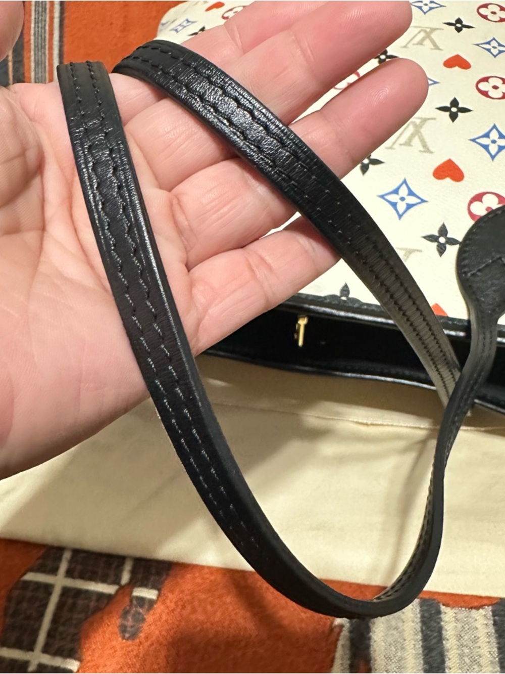 LOUIS VUITTON❤️🌟GAME ON NEVERFULL MM MULTICOLOR HEART & PLAYING CARD W/ POUCH⭐️ - Picture 14 of 16